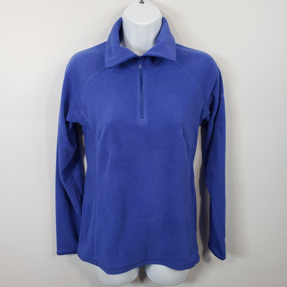 Columbia Women's 1/4 Zip Pullover Fleece Blue XS Sweater Long Sleeve /A107